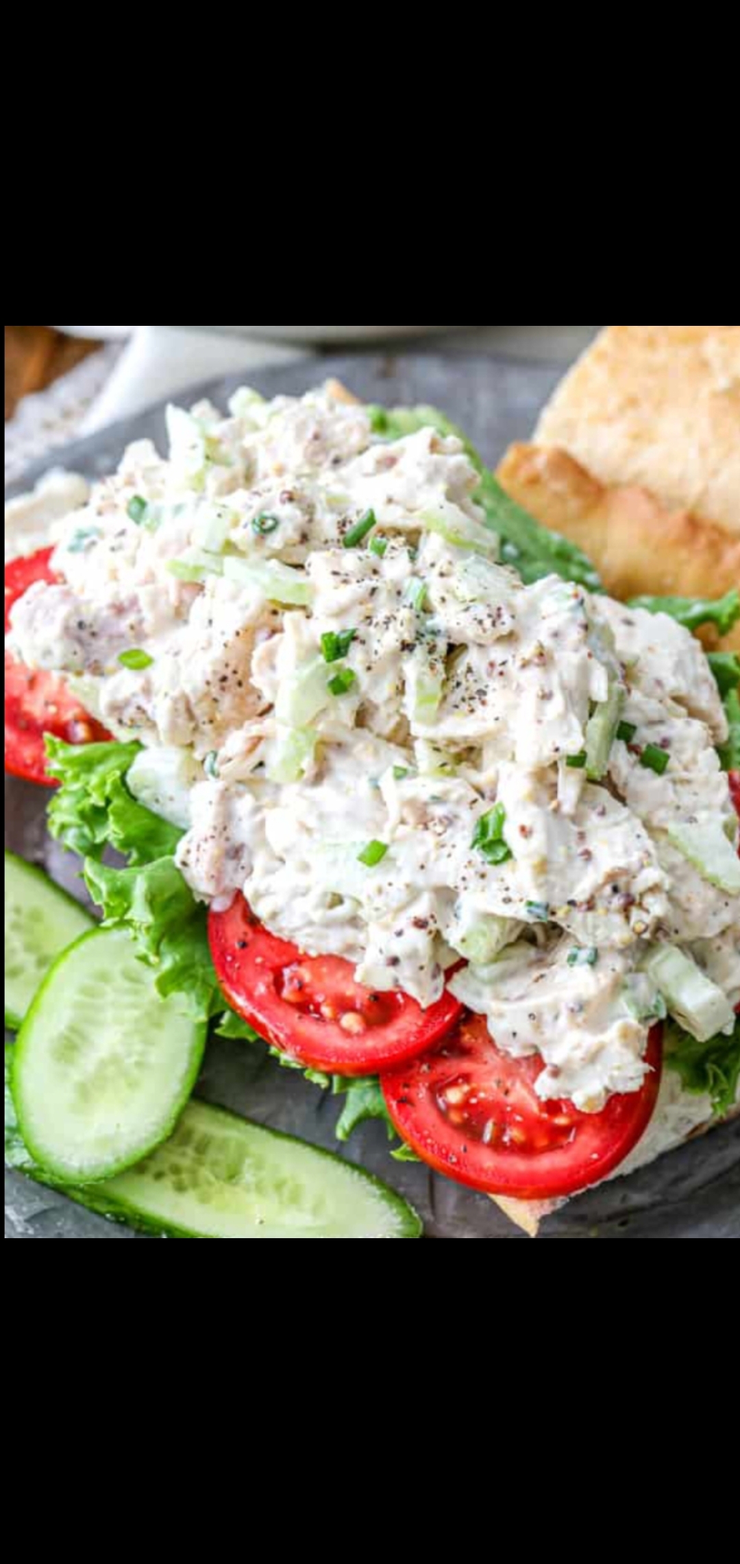 Order Classic Chicken Salad With Romaine Cucumbers And Tomatoes Sandwich  food online from American Gourmet Foods Deli store, New York on bringmethat.com