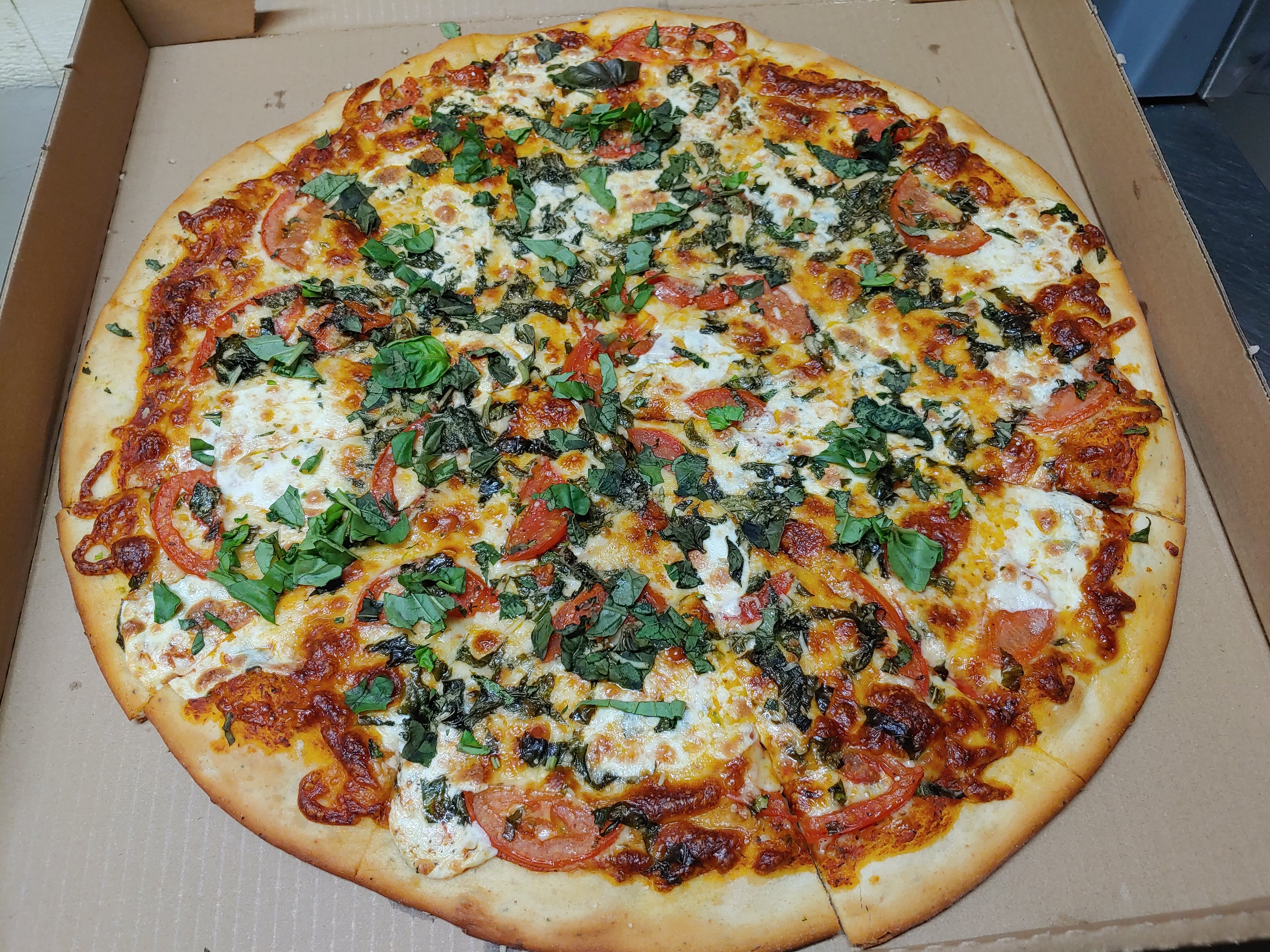 Order Authentic Margherita Pizza - Small 12" food online from Hungry Chameleon Pizzeria store, San Antonio on bringmethat.com