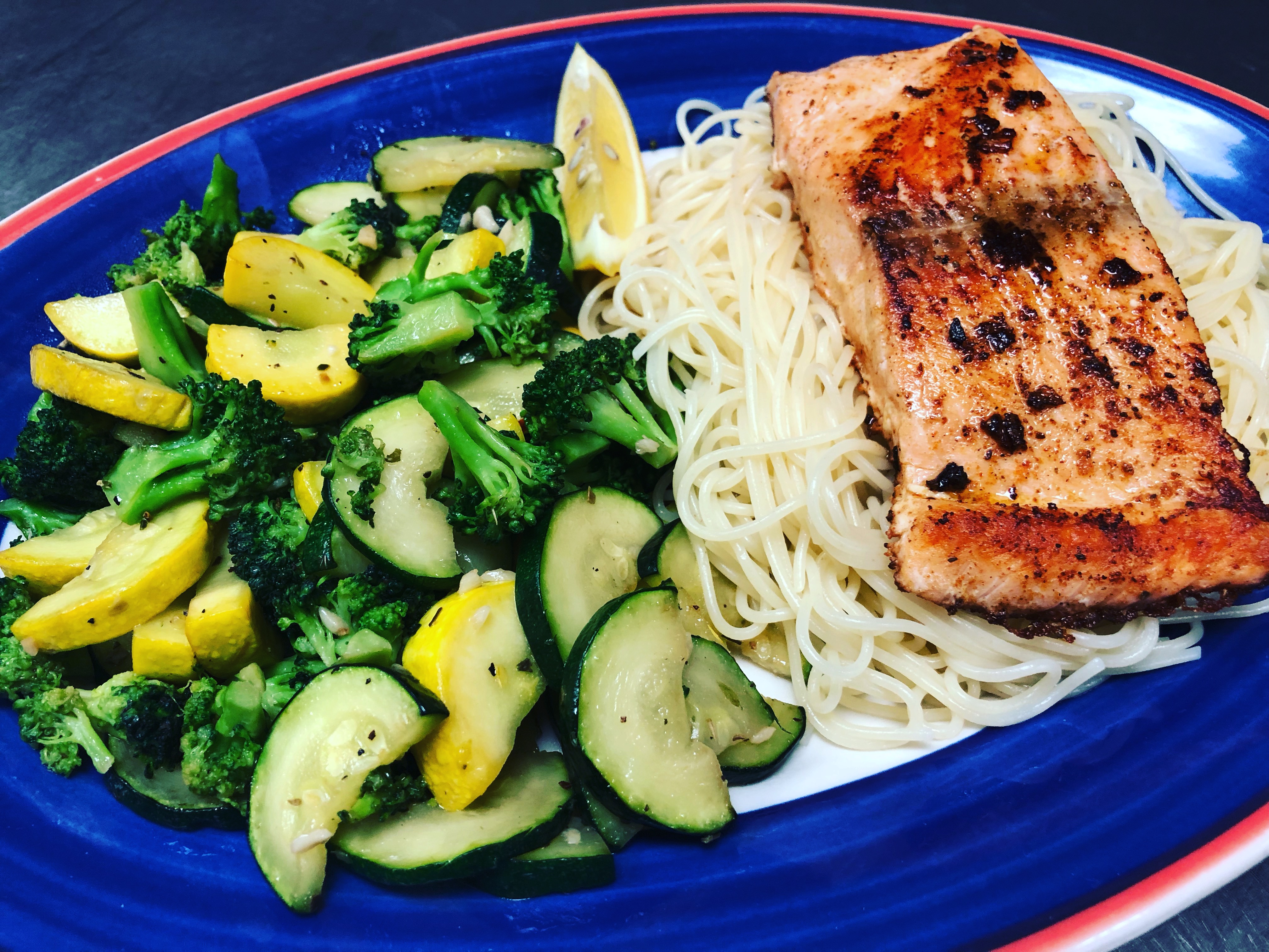 Order Grilled Salmon Specialty food online from Vinny Italian Grill store, Fredericksburg on bringmethat.com