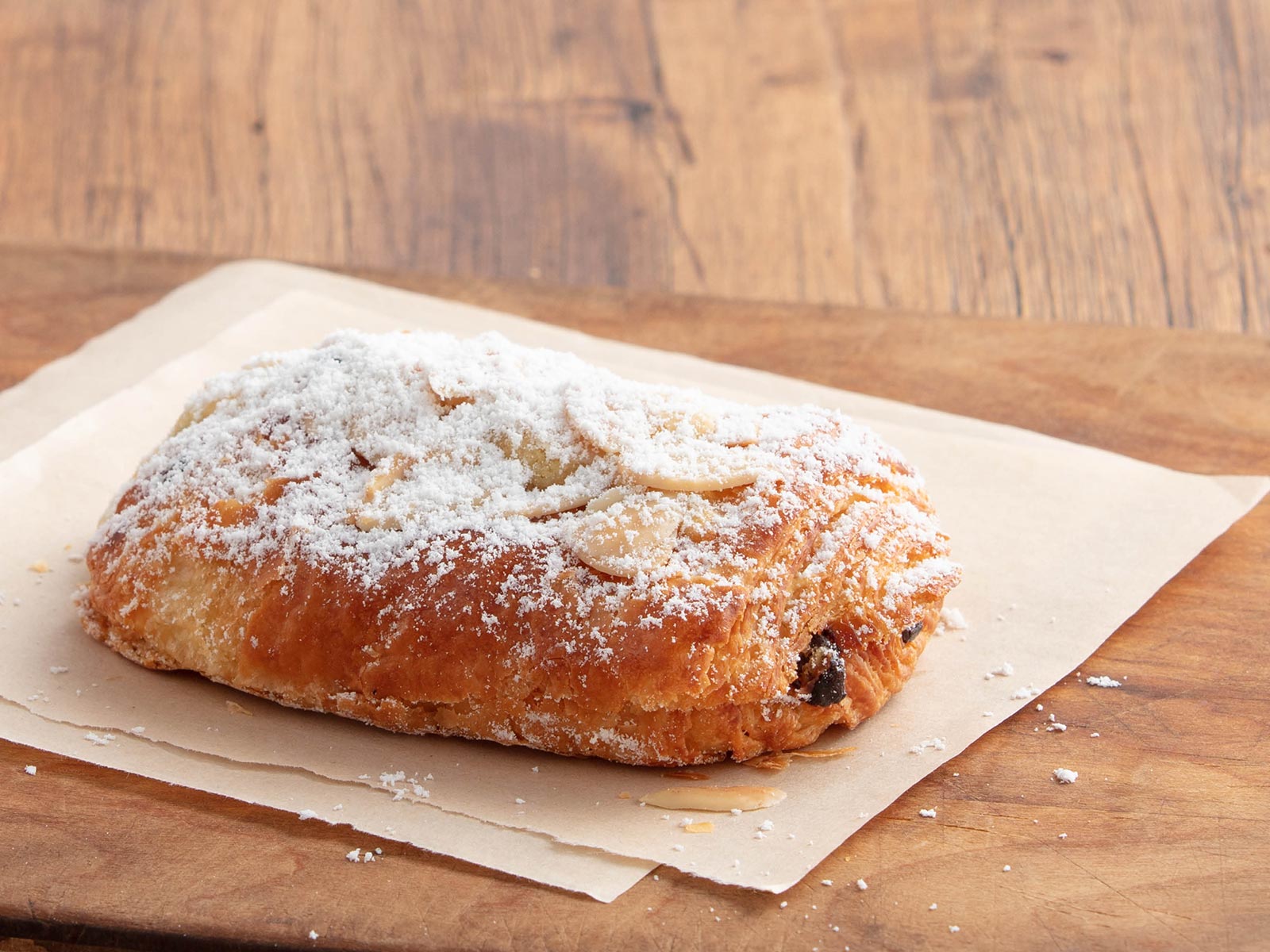 Order Chocolate Almond Croissant food online from La Madeleine Bakery Cafe & Bistro store, New Orleans on bringmethat.com