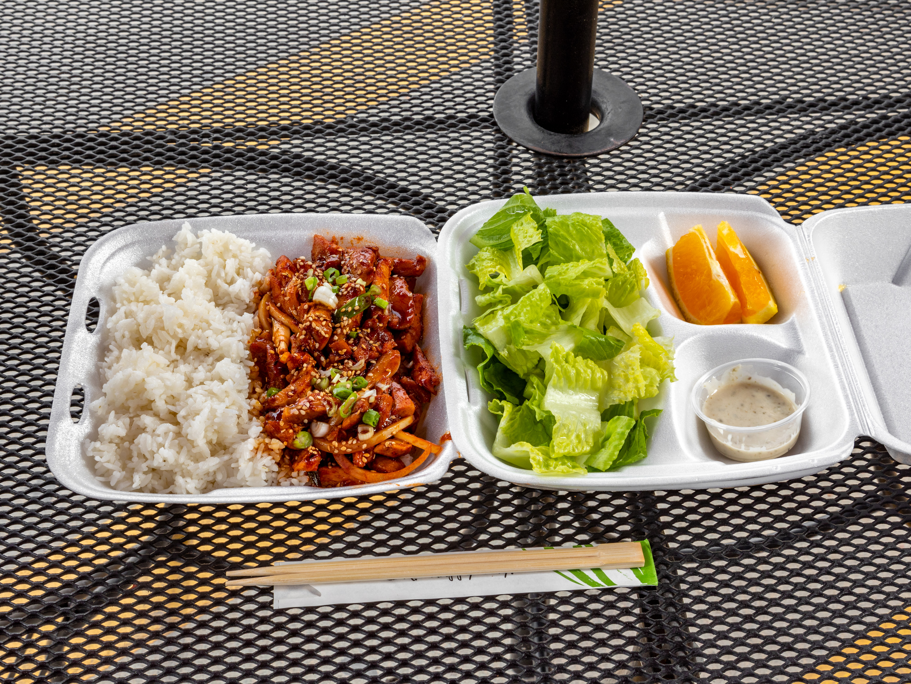 Order 4. Spicy Chicken Plate food online from Garden Teriyaki store, Garden Grove on bringmethat.com