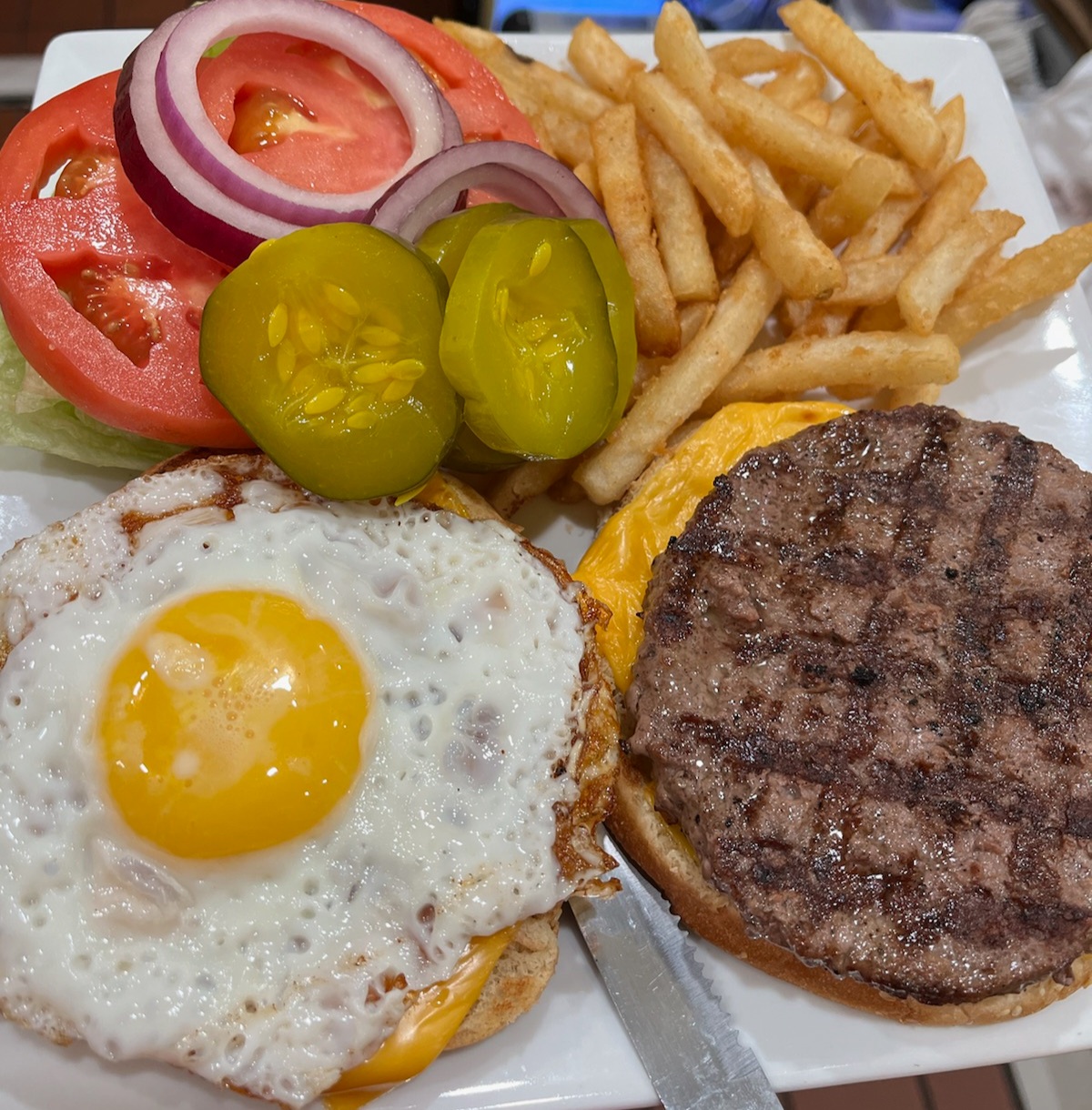 Order Texana Burger Deluxe food online from Las Margaritas Restaurant & Bar store, Ridgewood on bringmethat.com