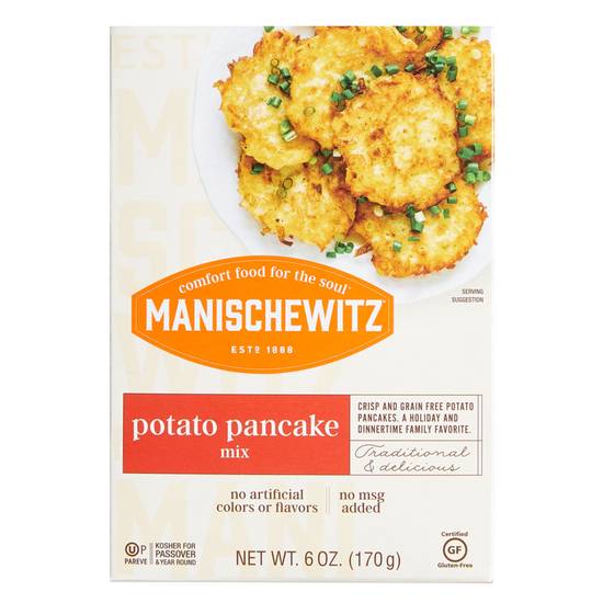 Order Manischewitz Potato Pancake Mix 6oz food online from Everyday Needs by Gopuff store, Pittsburgh on bringmethat.com