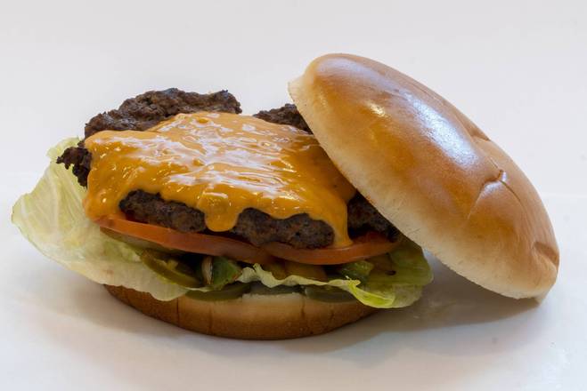 Order Yummy Queso Burger food online from Yummy Burgers & BBQ store, Richardson on bringmethat.com