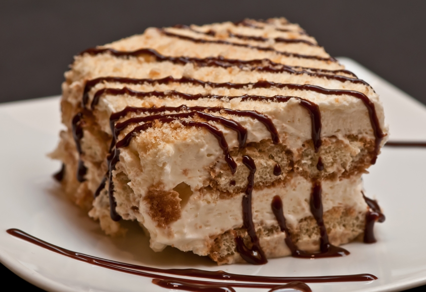 Order Tiramisu for 2 food online from Louise's Trattoria store, Los Angeles on bringmethat.com