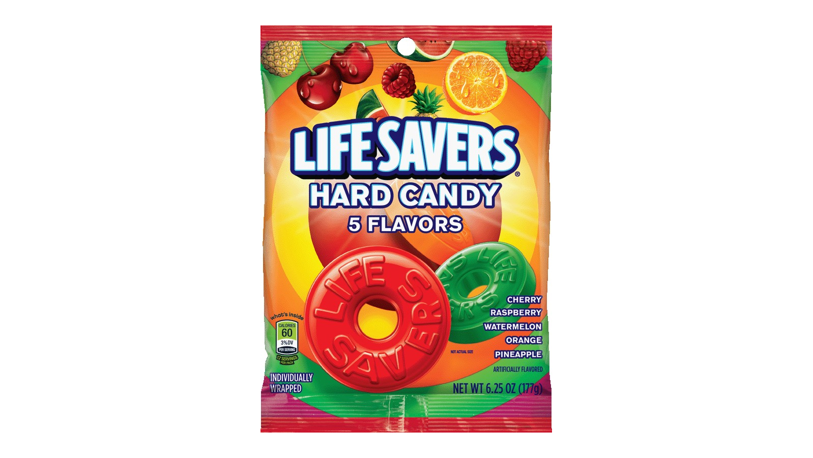 Order Lifesaver 5 Flavor Bag 6.25oz food online from Chevron Extramile store, Garden Grove on bringmethat.com