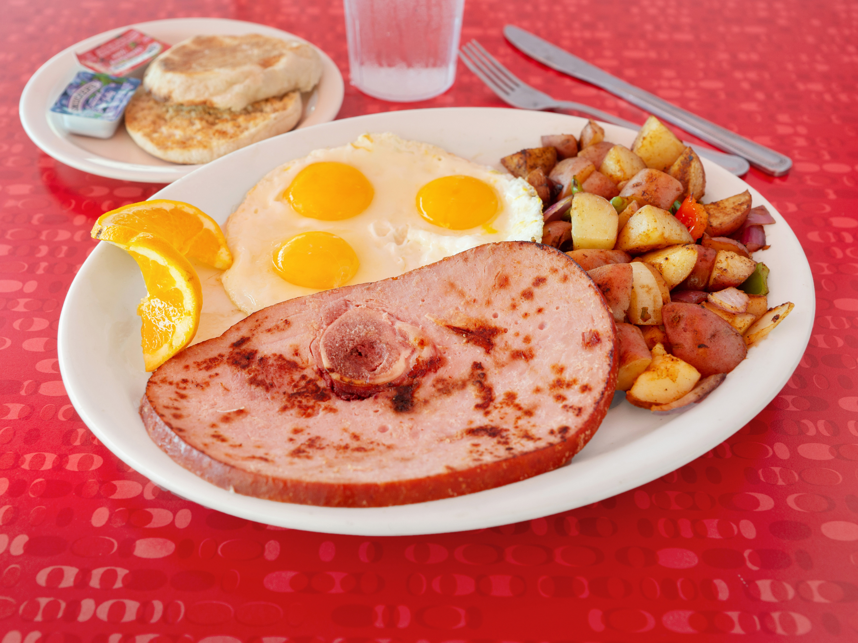 Order Ham Steak and Eggs food online from Mr D store, Placentia on bringmethat.com