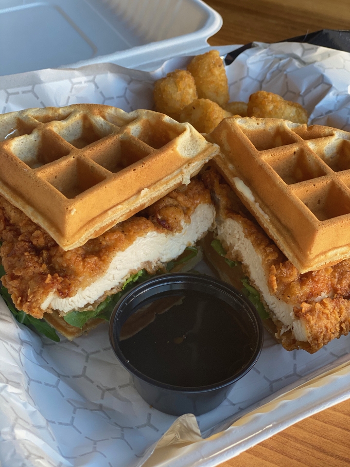 Order Chicken & Waffle Sandwich food online from Parkside store, Raleigh on bringmethat.com