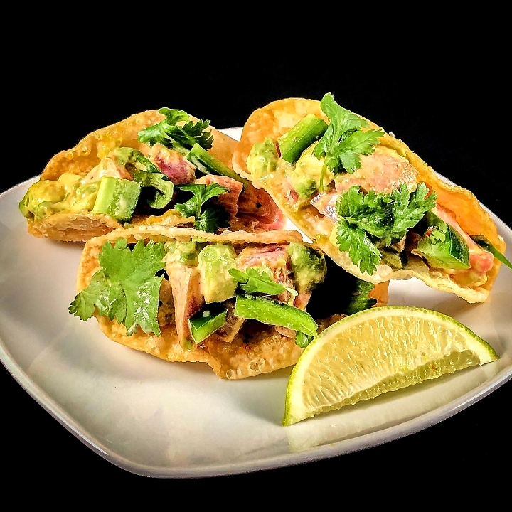 Order Tuna Wonton Tacos food online from Wasabi store, Des Moines on bringmethat.com
