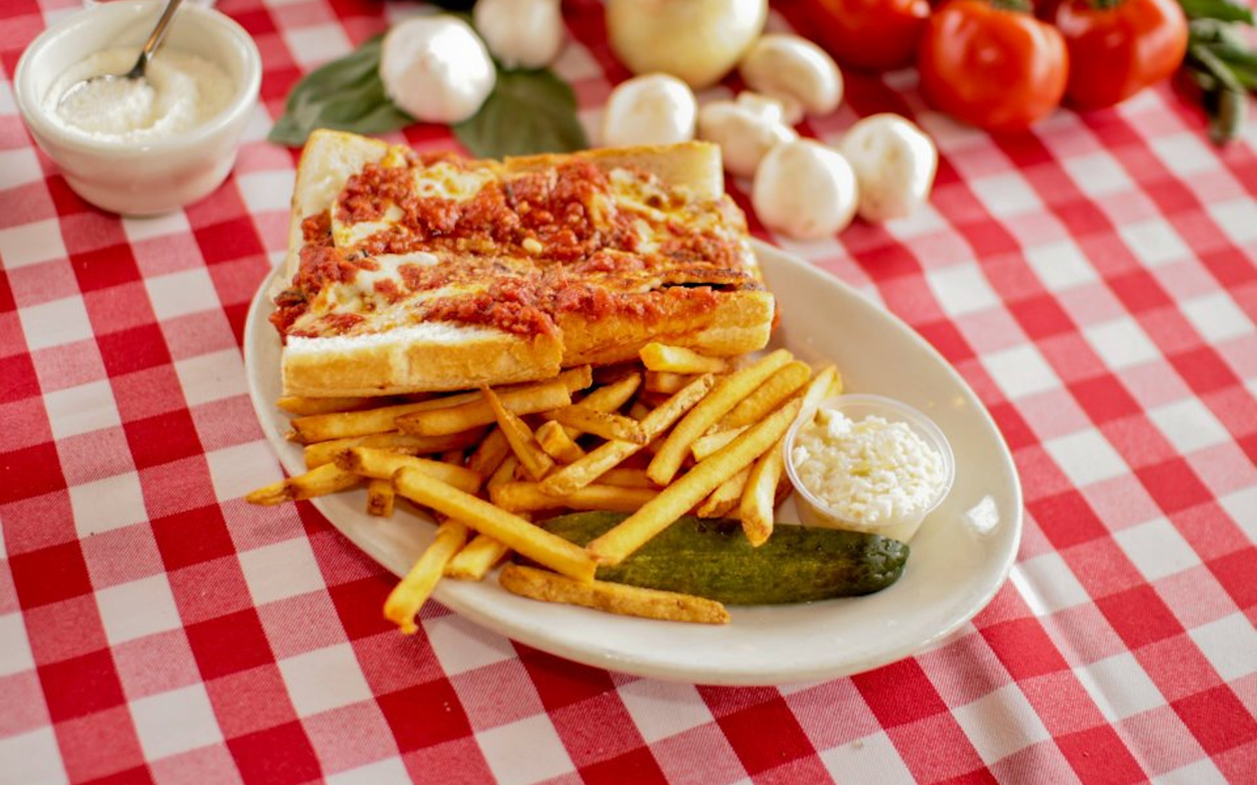 Order Chicken Parmesan Sandwich food online from Pizano's Pizza store, Chicago on bringmethat.com