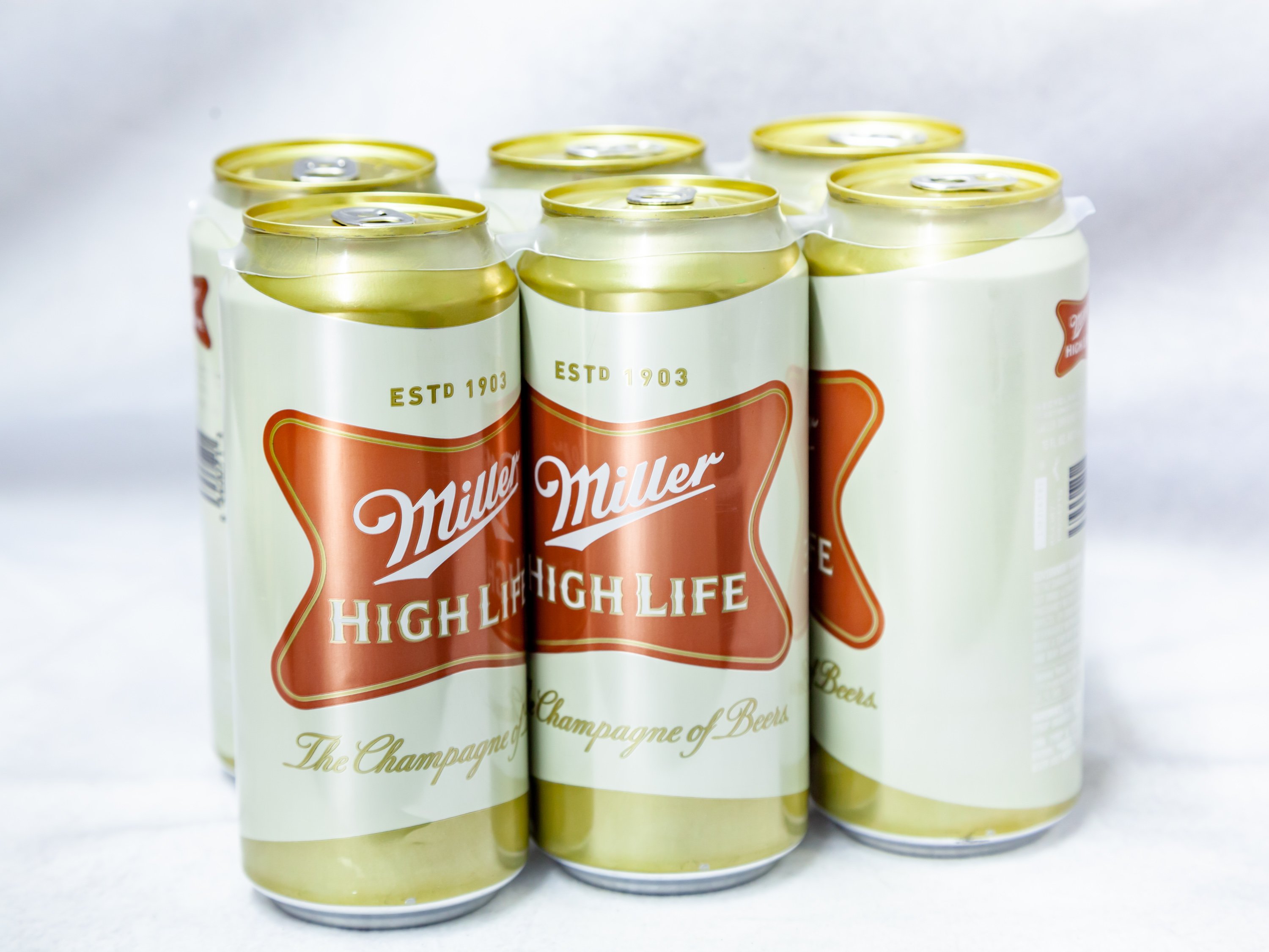 Order 6 Pack Can Miller High life (16oz) food online from Gallaghers Drive-In Liquor store, Oakland on bringmethat.com