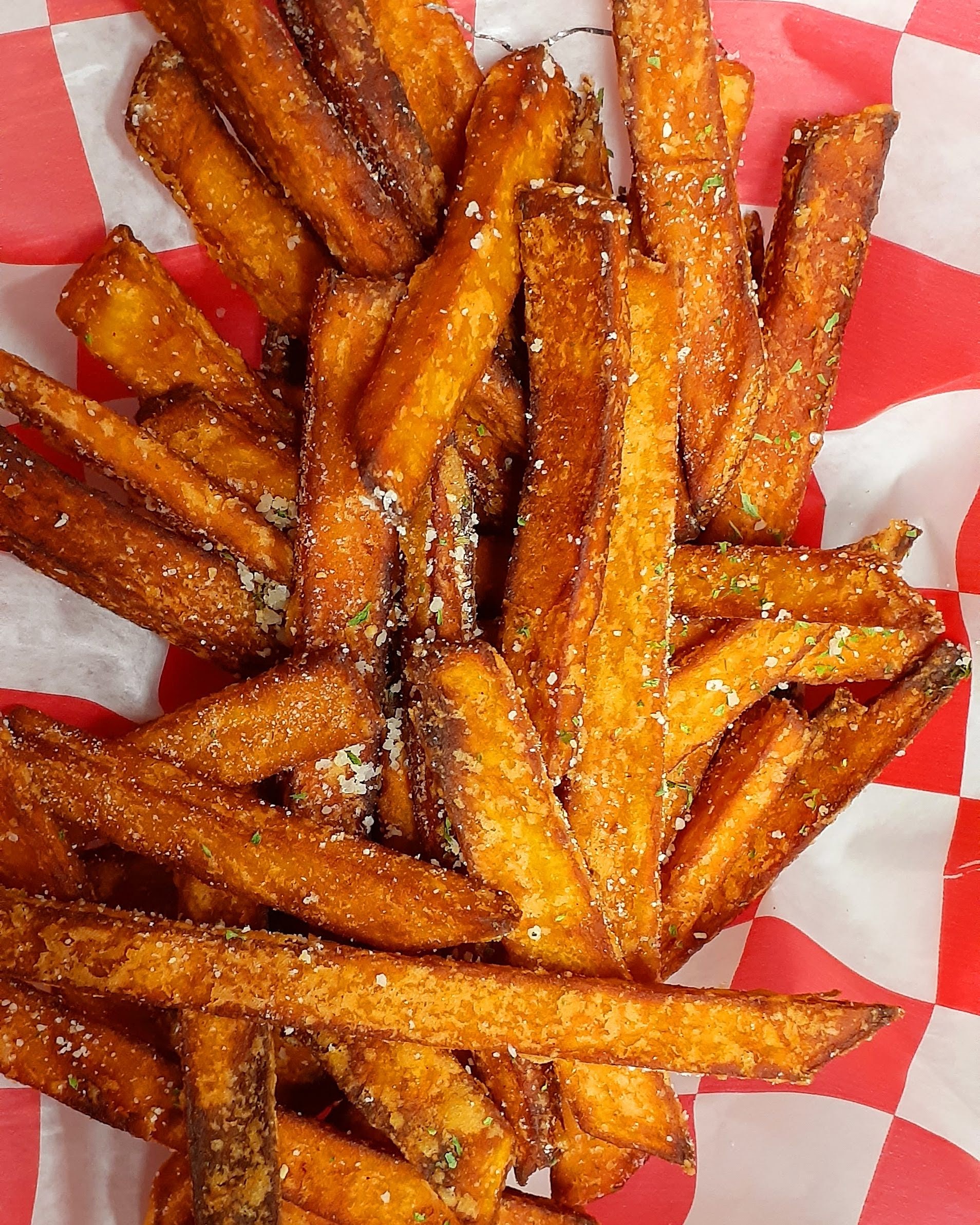 Order Sweet Potato fries food online from Crunch And Munch Take Out store, Bridgeport on bringmethat.com