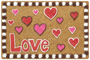 Order Love Hearts Cookie Cake food online from American Deli on Broad St. store, Athens on bringmethat.com