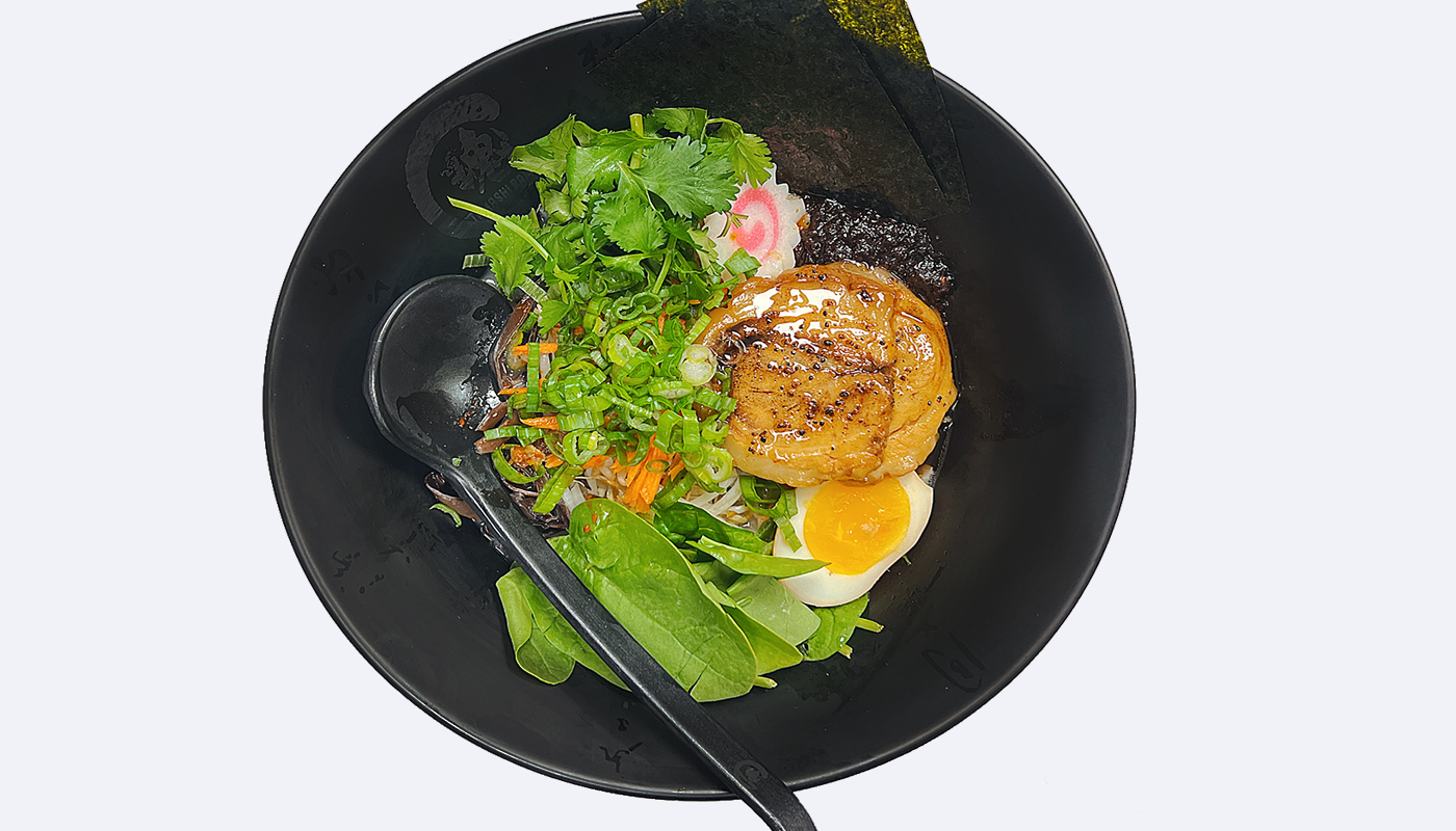Order Black Tonkotsu Ramen food online from Tamashi Ramen store, Orem on bringmethat.com