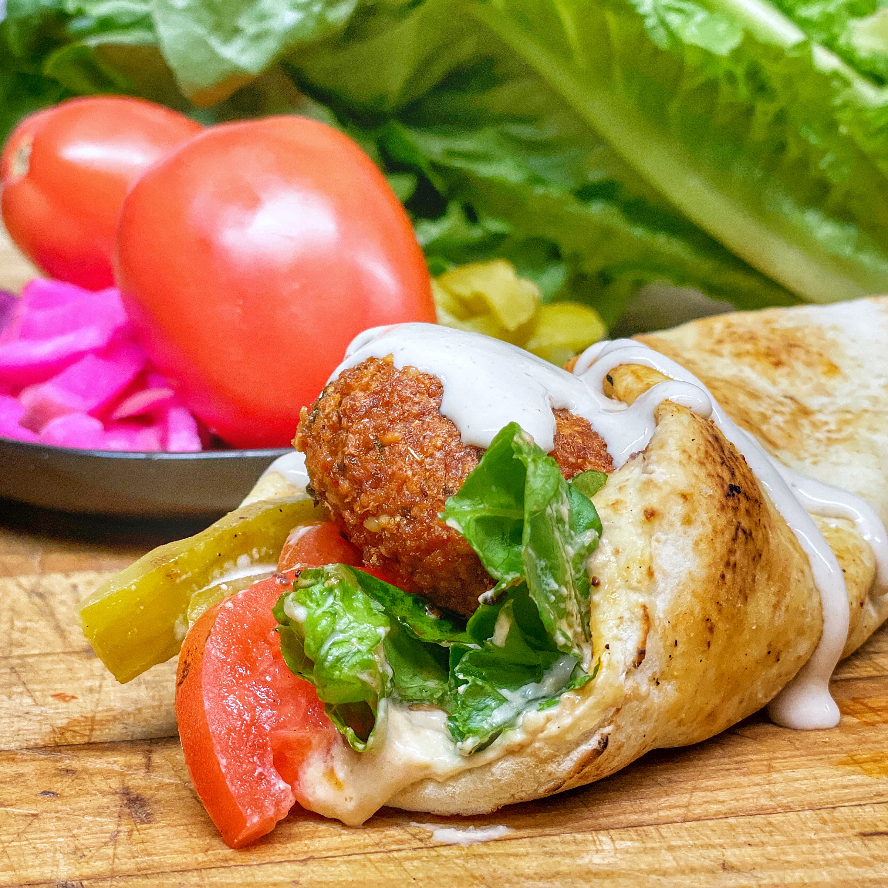 Order Ani's Falafel Wrap food online from Ani Takeout store, Belmont on bringmethat.com