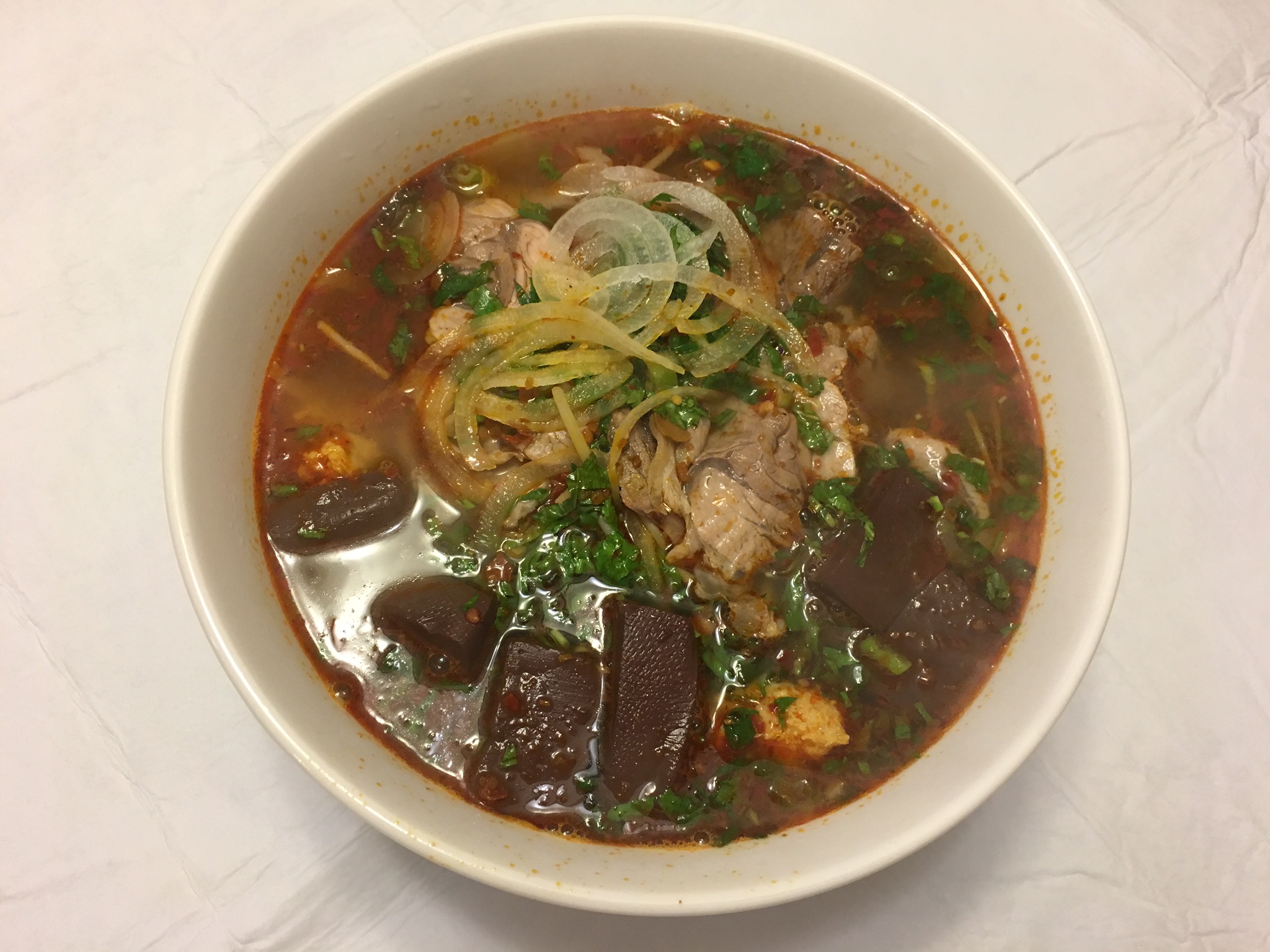 Order 207. Bun Bo Hue Noodle   food online from Pho Phu Linh store, Skokie on bringmethat.com