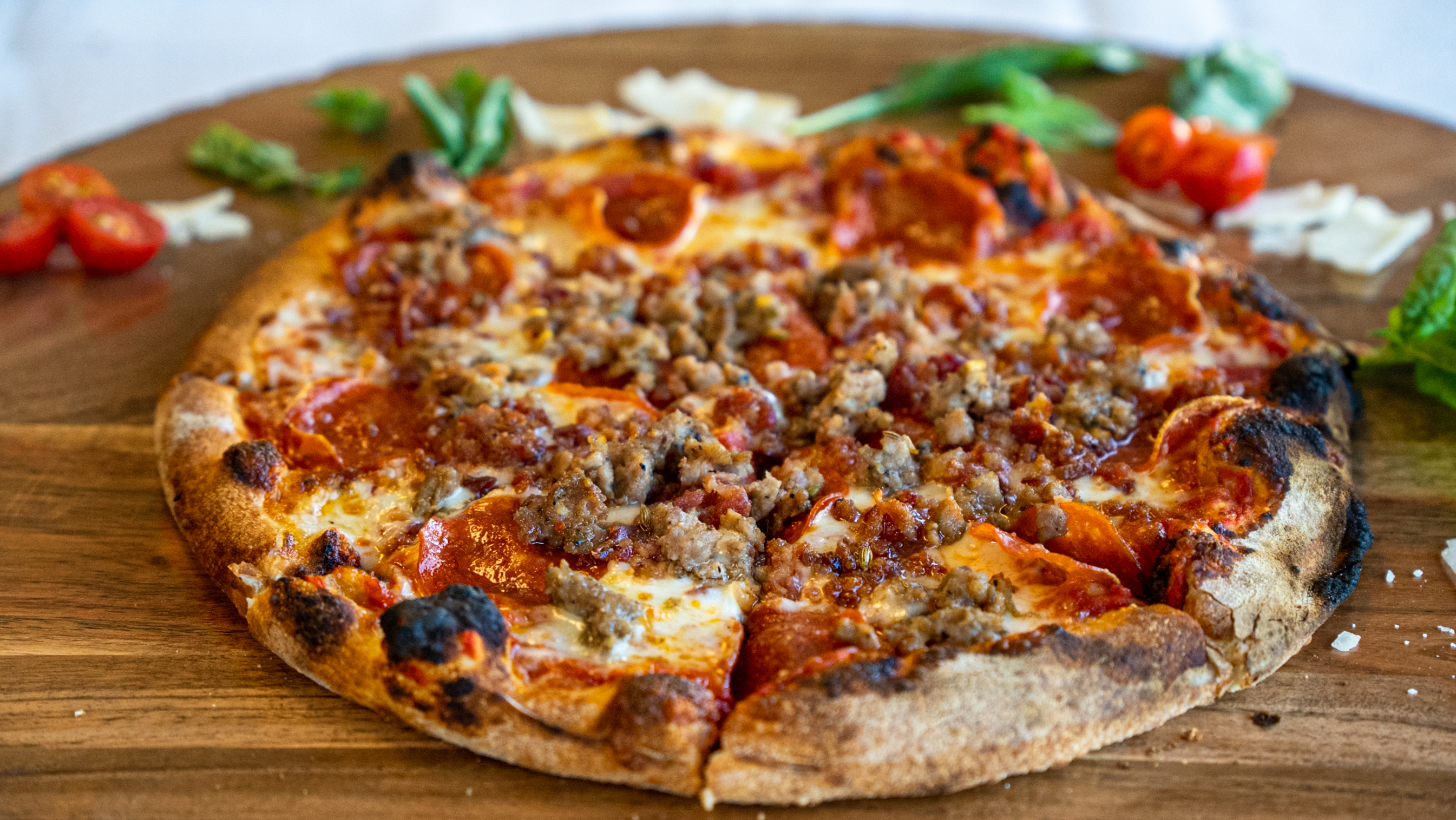 Order Meat Lover food online from Cinders Wood Fired Pizza store, Redding on bringmethat.com