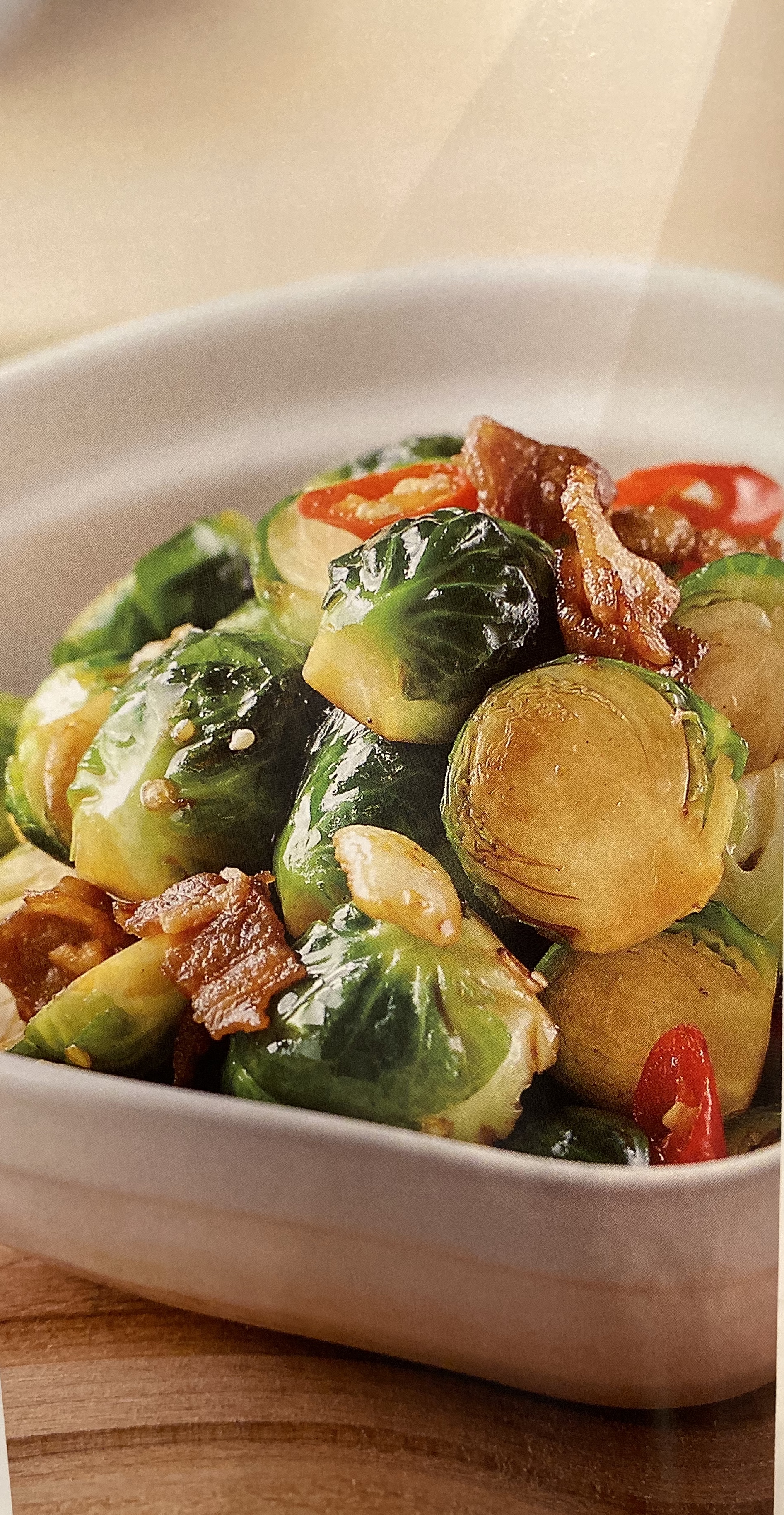 Order Brussel Sprouts with Pork and Red Chili 干锅小包菜 food online from Meizhou Dongpo store, Irvine on bringmethat.com