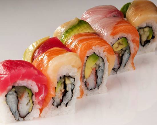 Order Rainbow Roll food online from Super Sushi & Poke store, Middlesex County on bringmethat.com
