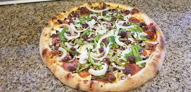 Order 3. Athenian Pizza food online from Zorbas Pizza store, Millbrae on bringmethat.com