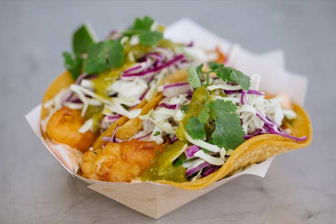 Order Baja Fish Tacos food online from Gott'S Roadside store, San Francisco on bringmethat.com