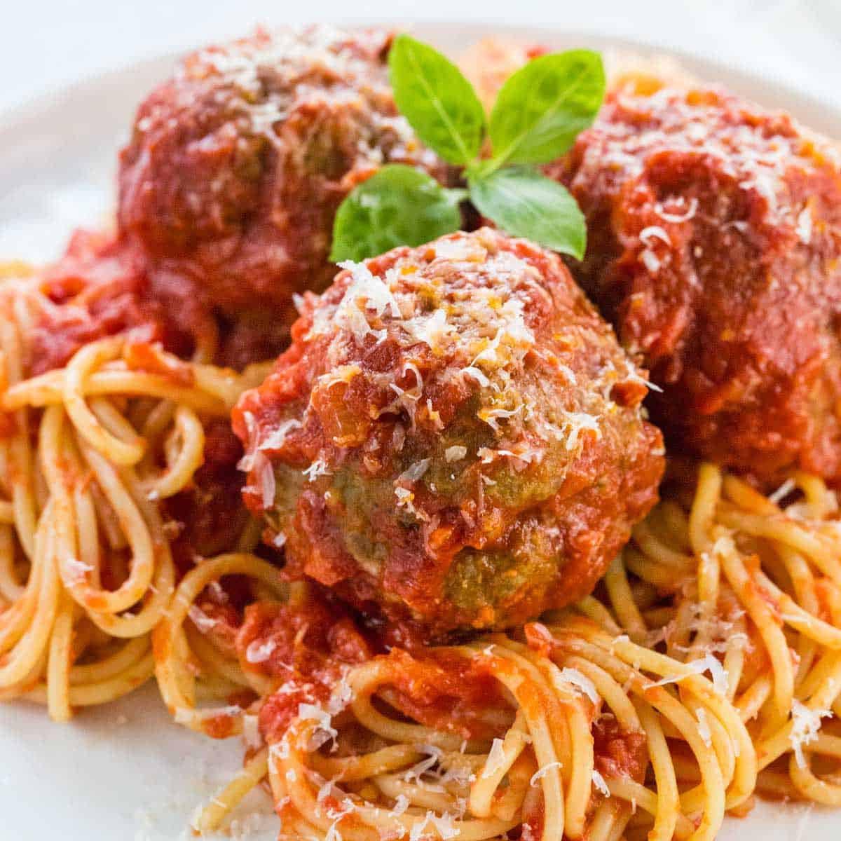 Order Kid's Spaghetti with Meatballs - Kids food online from Mama Mia Pizza store, Myrtle Beach on bringmethat.com