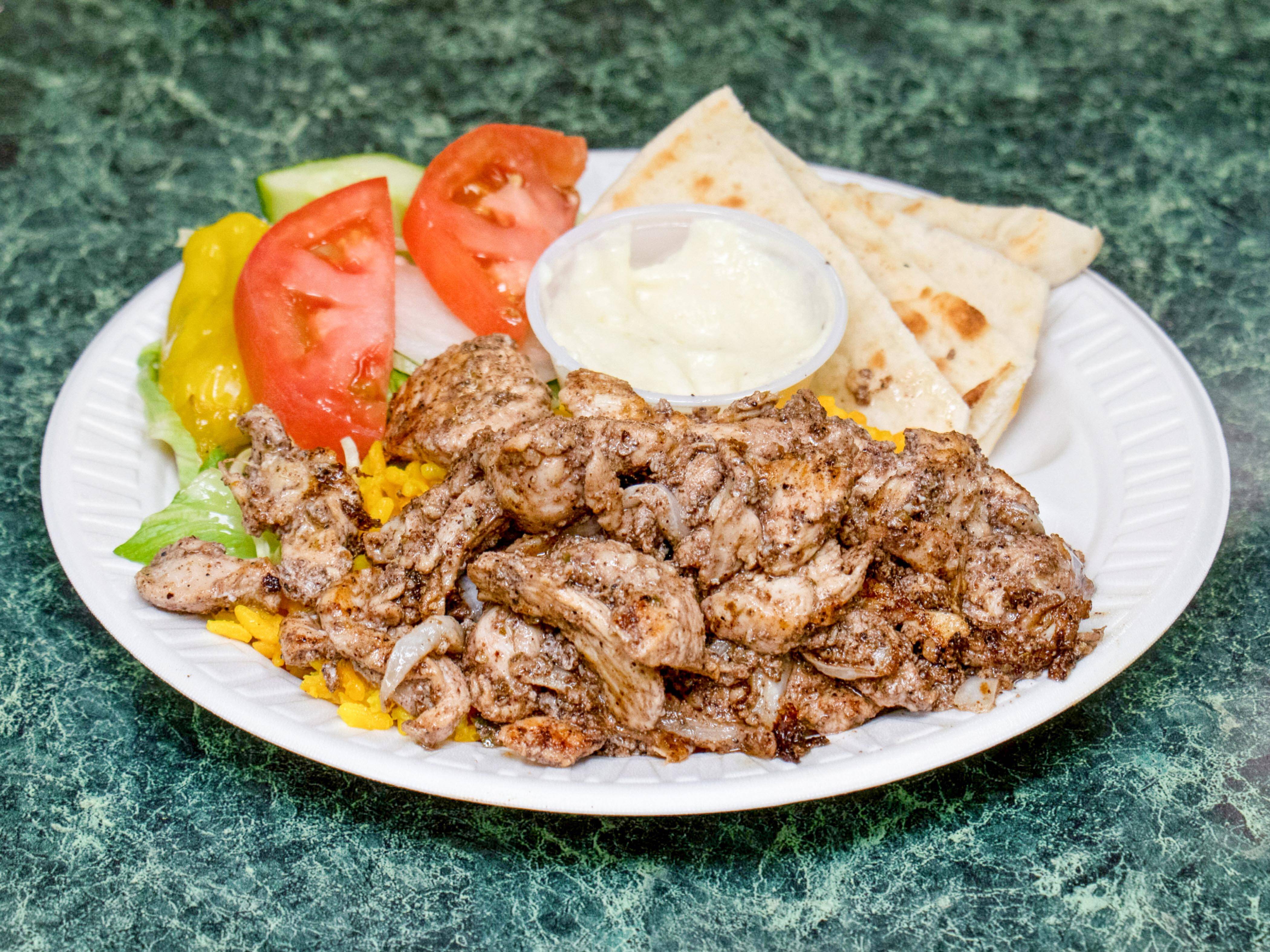 Order Chicken Shawarma Platter food online from Old Town Deli store, Alexandria on bringmethat.com