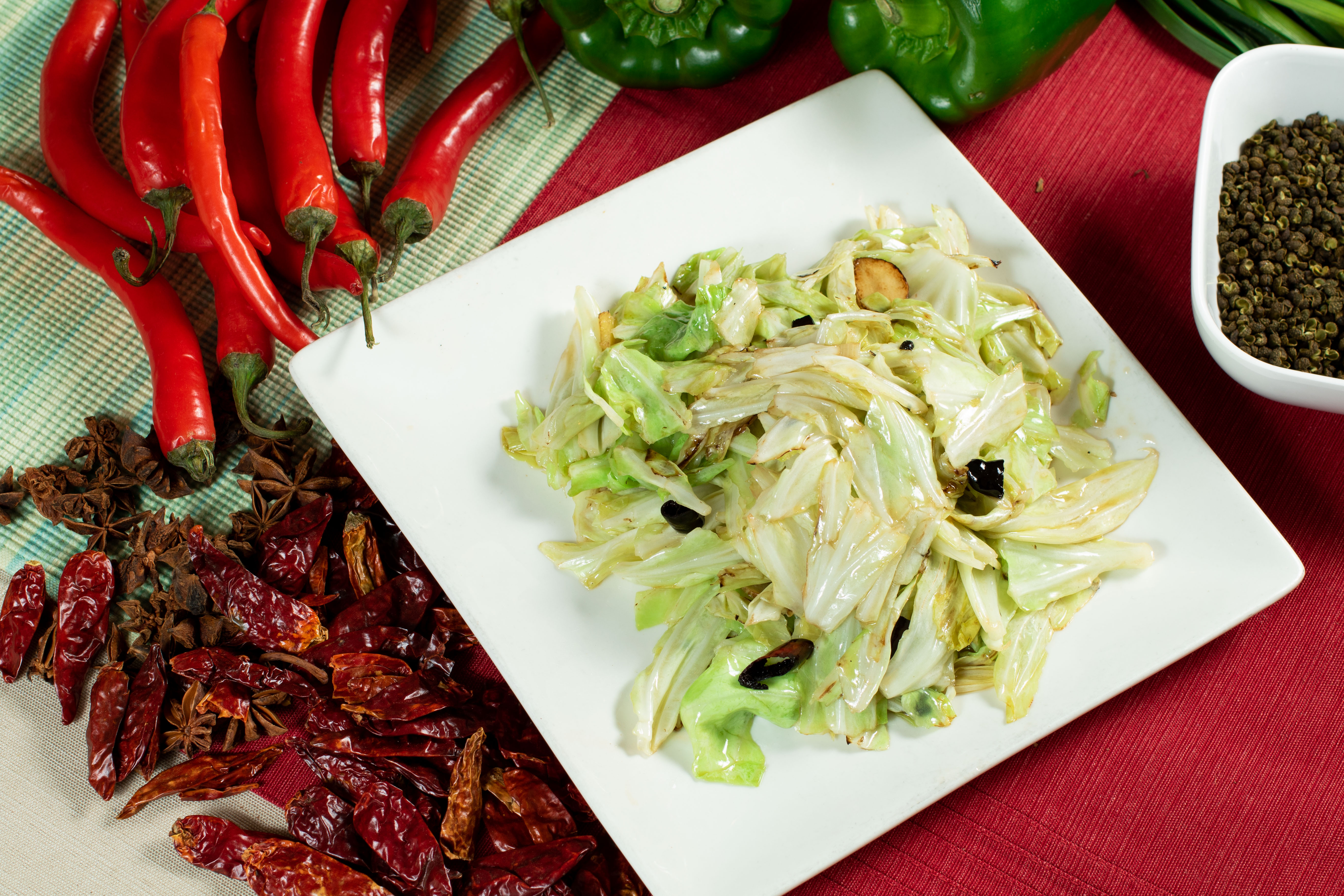 Order Sauteed Cabbage with Spicy Peppers food online from Sangkee Noodle House store, Philadelphia on bringmethat.com