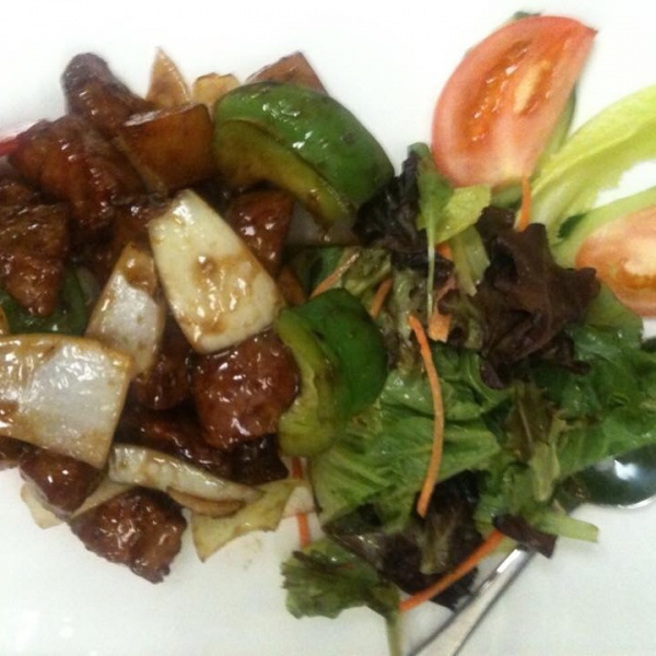 Order 702. Luc Loc Steak Viet's Style food online from Modern Asia Bar & Restaurant store, Frederick on bringmethat.com
