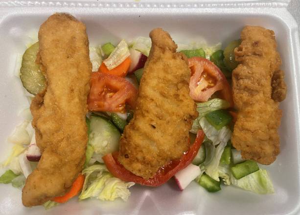 Order Tenders (4 pcs) Over Salad food online from Kennedy Fried Chicken store, Monticello on bringmethat.com