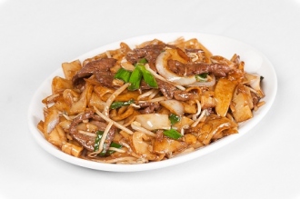 Order Beef Chow Fun food online from Genghis Khan Restaurant store, Seattle on bringmethat.com