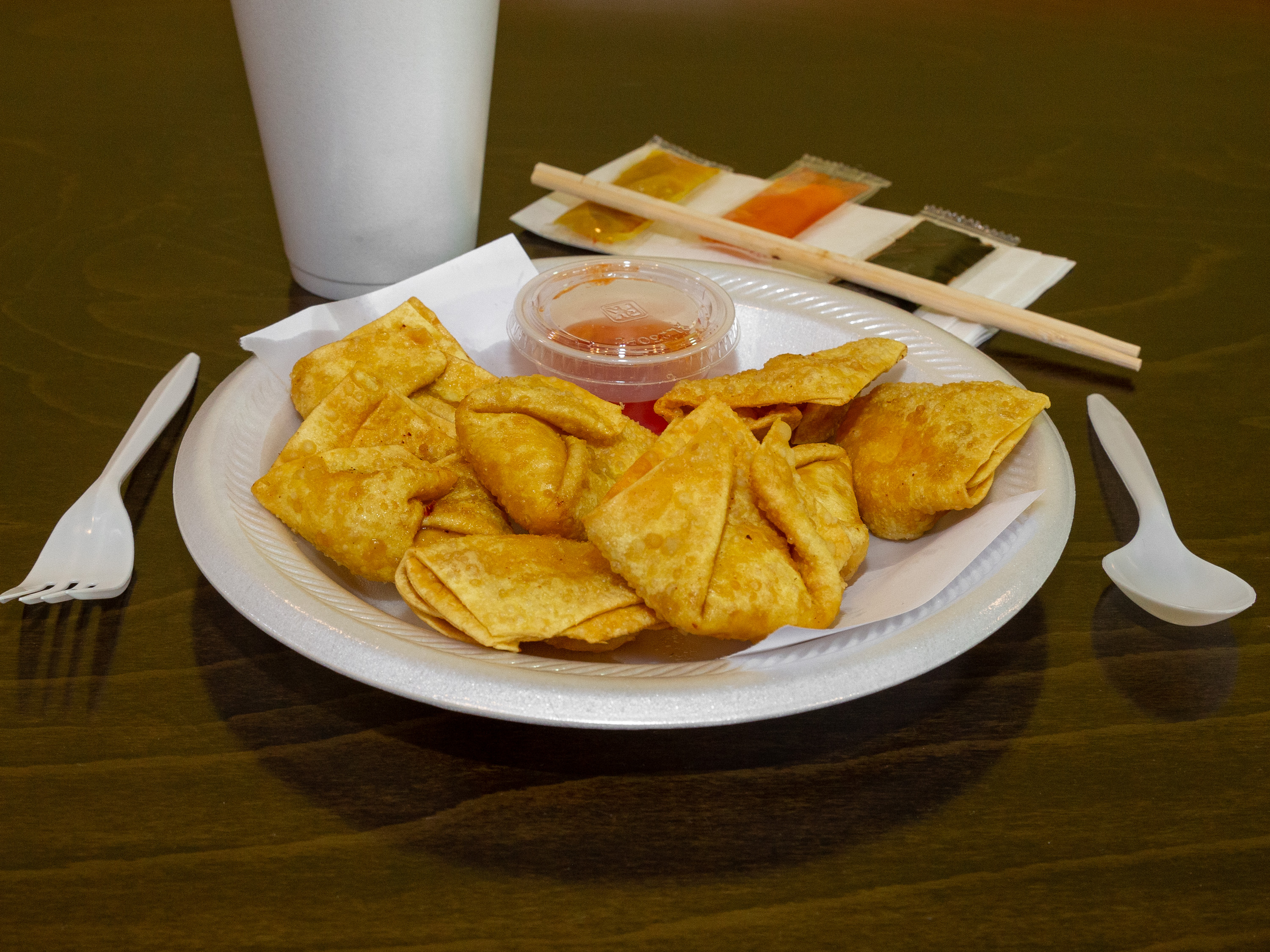Order 8 Pieces Cheese Crab Wonton food online from Hibachi Sushi store, Raleigh on bringmethat.com