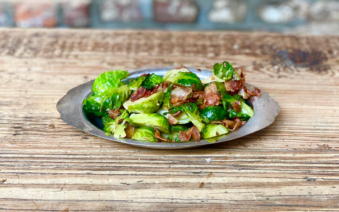 Order Brussels Sprouts with Bacon food online from Black Forest Brooklyn store, Brooklyn on bringmethat.com