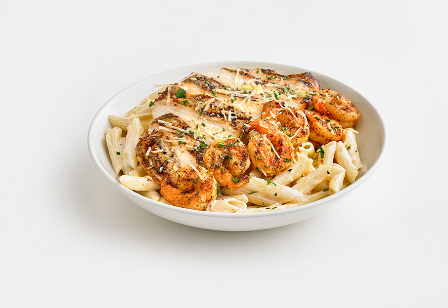 Order Chicken and Shrimp Pasta food online from Boston's Restaurant & Sports Bar - W Nationwide Blvd store, Columbus on bringmethat.com