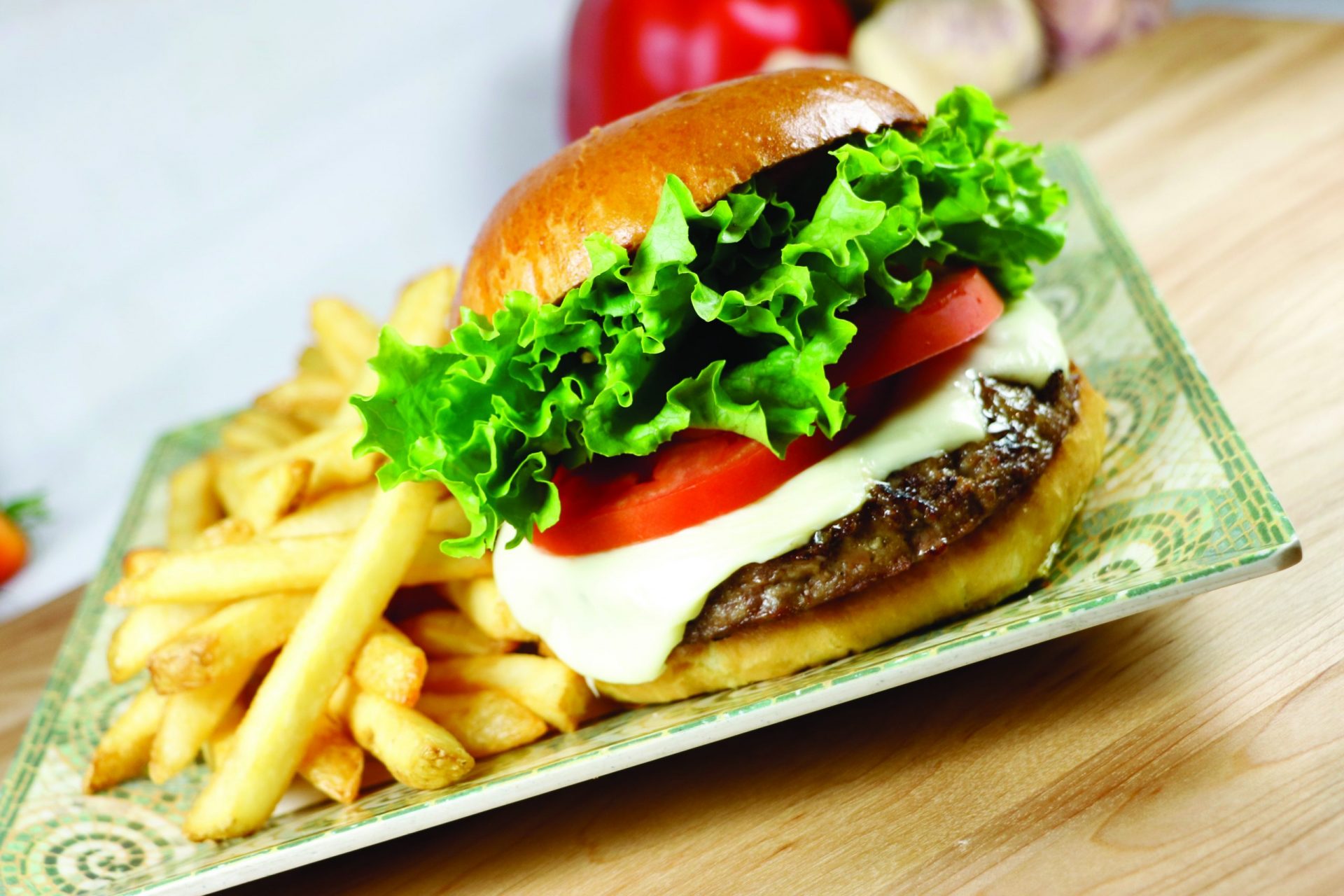 Order 1/2 Pound Angus Burger food online from Grotto Pizza store, Newark on bringmethat.com