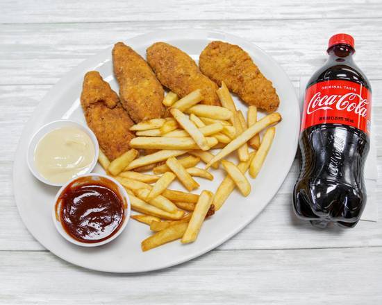 Order Chicken Fingers w/ French Fries food online from Roman Delight Southampton store, Upper Southampton on bringmethat.com