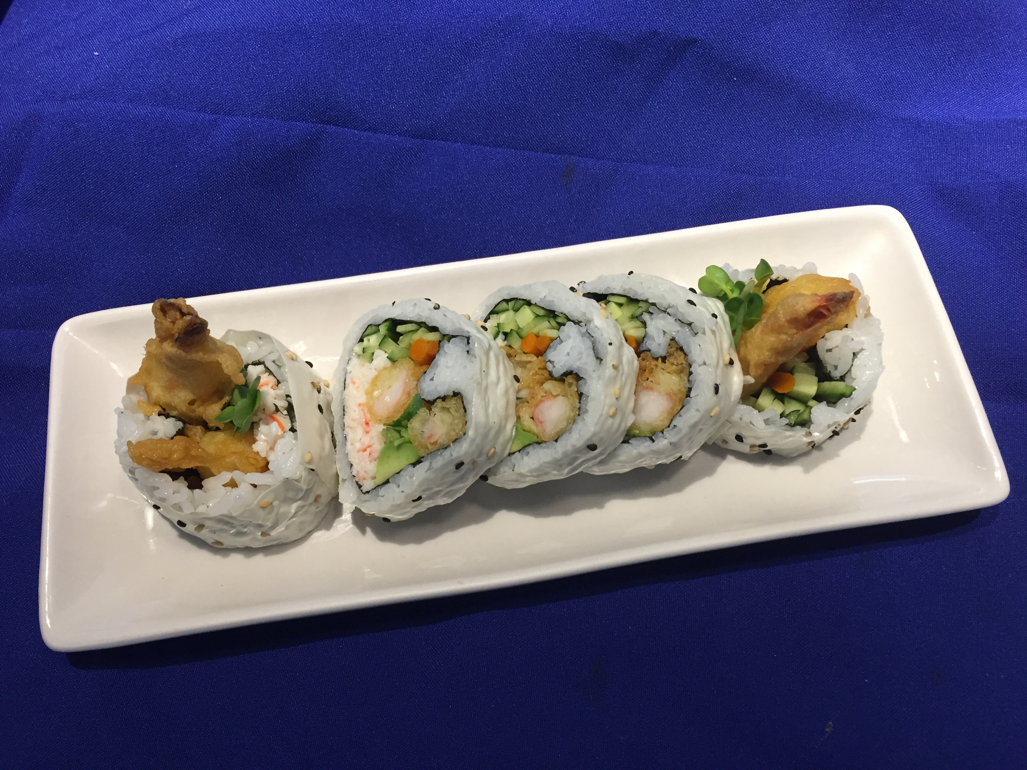 Order Shrimp Tempura Roll food online from Hyuga Sushi store, San Marcos on bringmethat.com