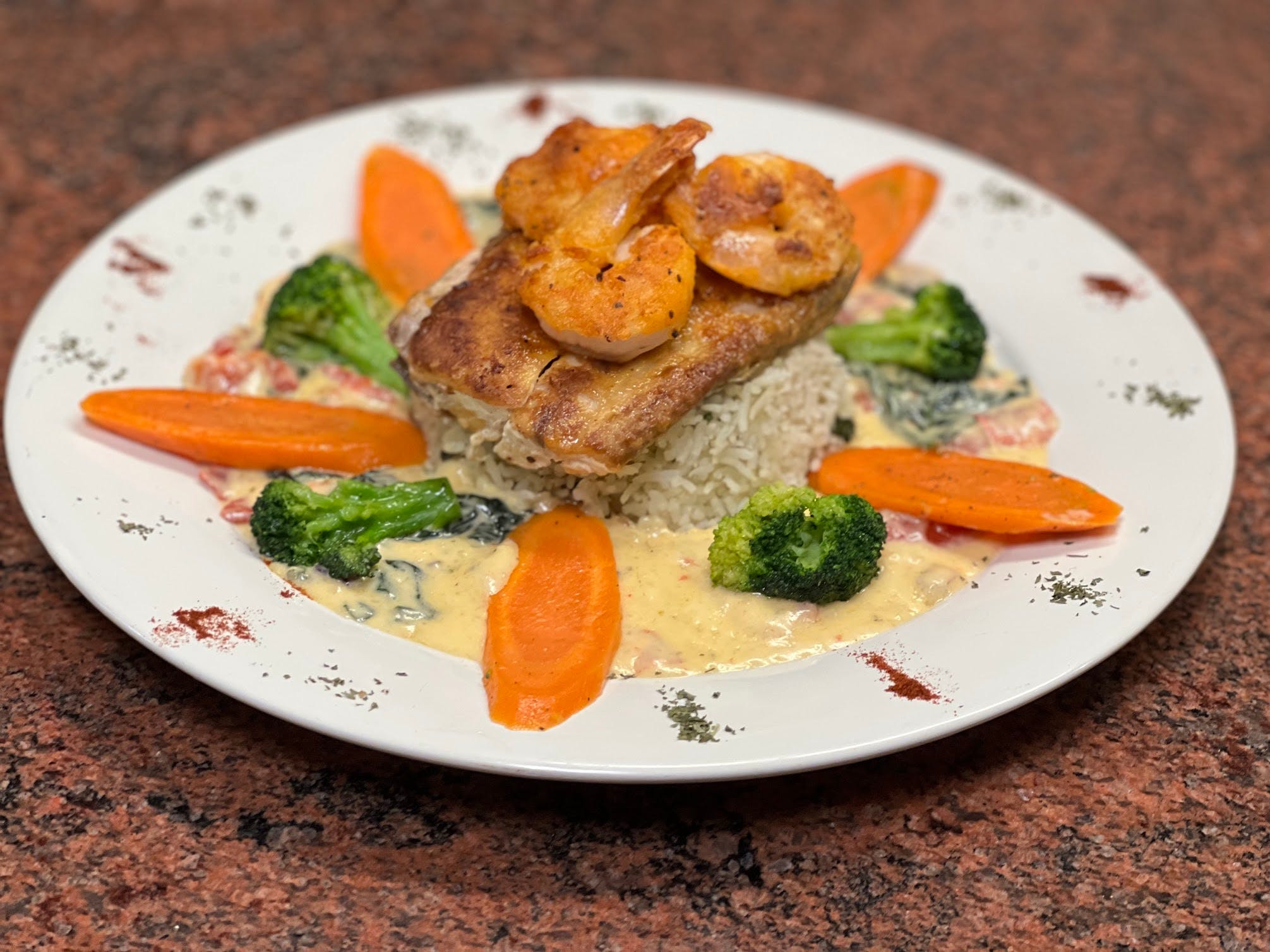Order Pan Seared Mahi-Mahi - full meal food online from Vito Pizza And Grill store, Spring City on bringmethat.com