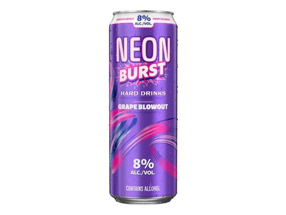 Order NEON BURST™ Grape Blowout - 25oz Can food online from American Spirits Beverage Co store, Dallas on bringmethat.com