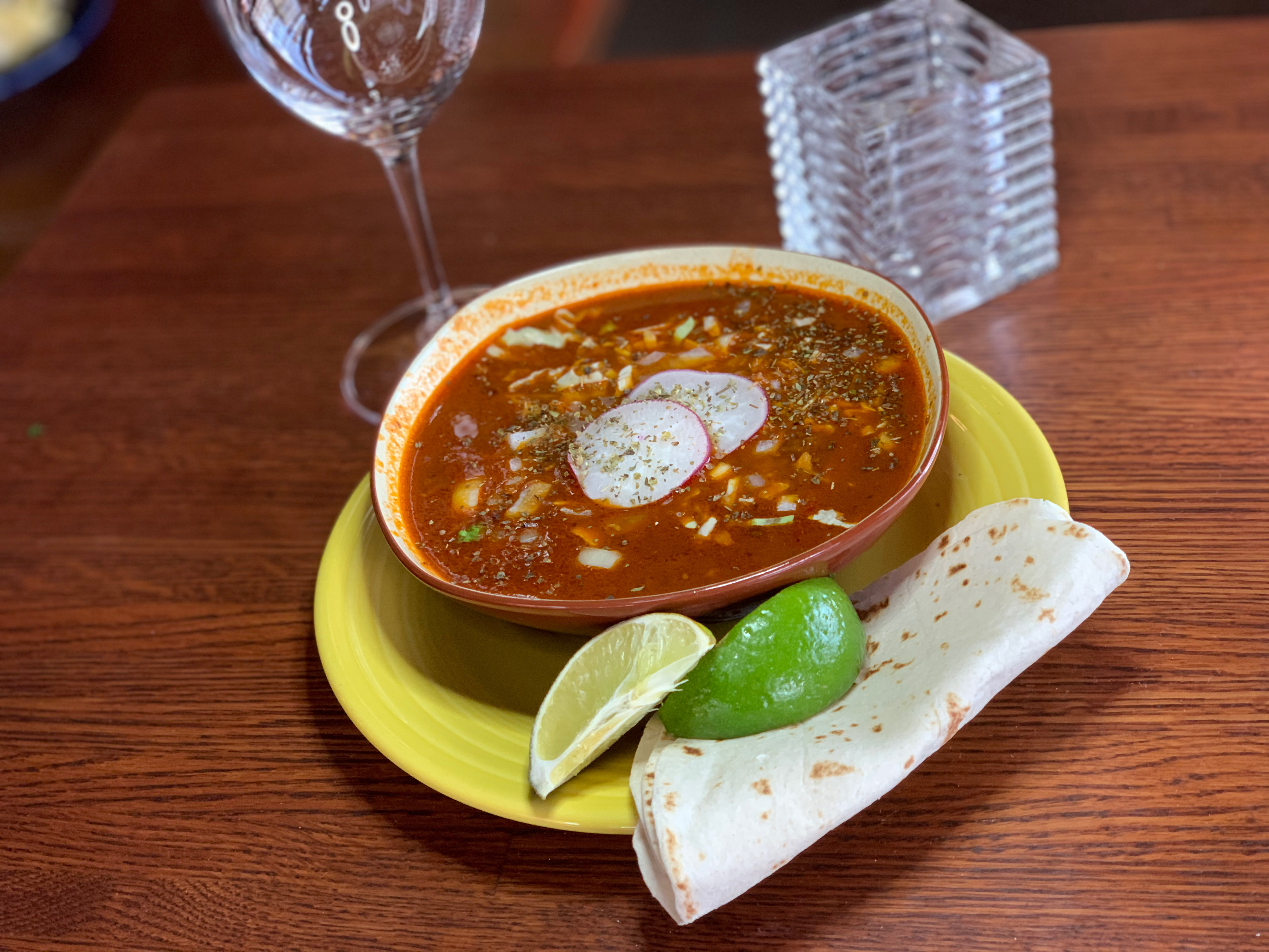 Order Pozole Roja food online from Stokes Old Market store, Omaha on bringmethat.com