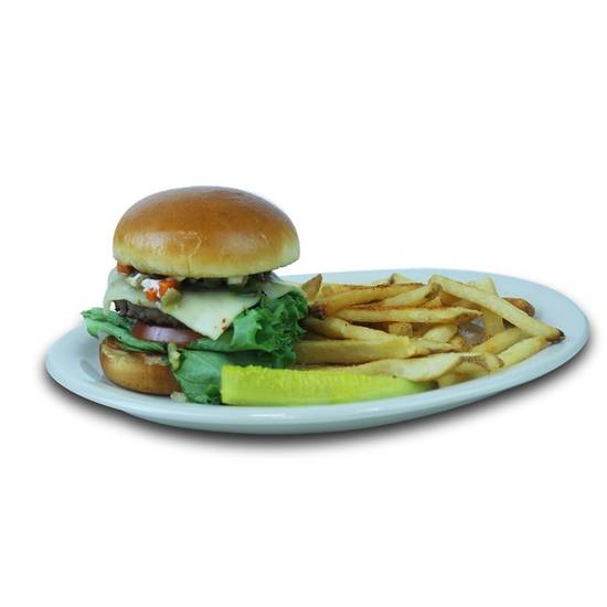 Order Jalapeno Burger food online from We Pancakes store, Midwest City on bringmethat.com