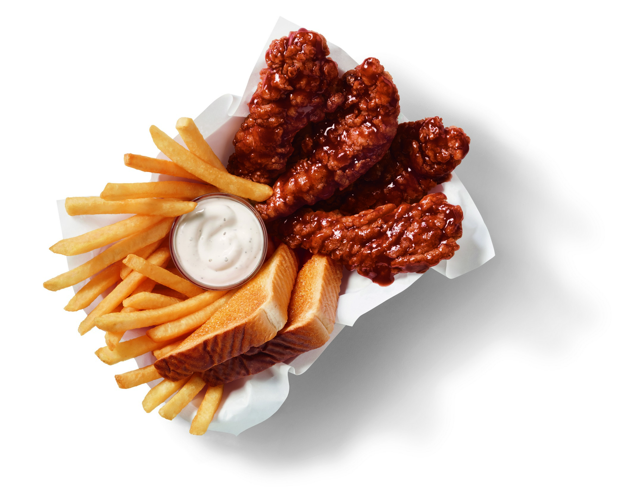 Order Honey BBQ Sauced & Tossed Chicken Strip Basket food online from Dairy Queen store, Sioux City on bringmethat.com