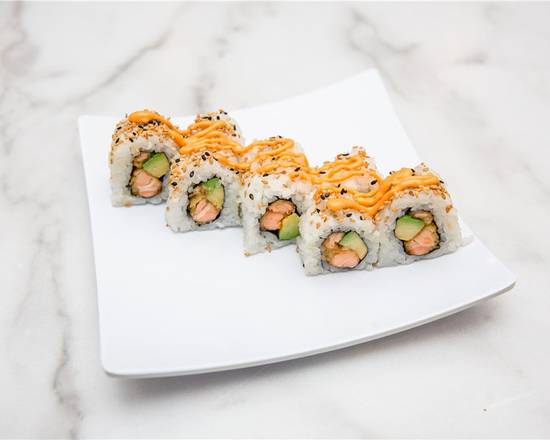 Order Spicy Salmon Roll food online from Mika Sushi store, Portland on bringmethat.com