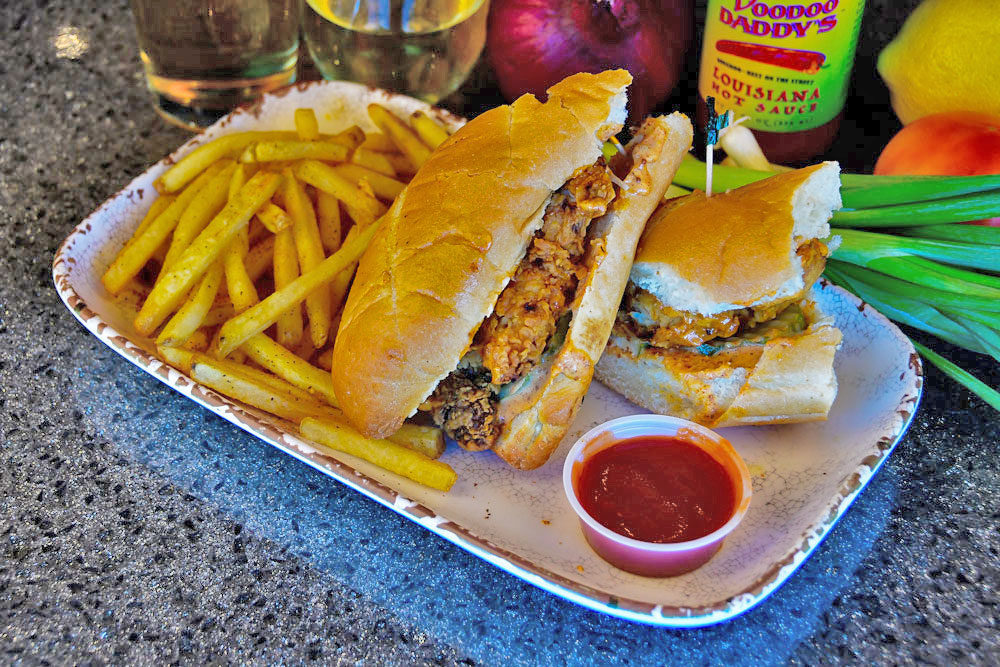 Order Lunch Fried Chicken Po’Boy food online from Voodoo Daddy Steam Kitchen store, Tempe on bringmethat.com