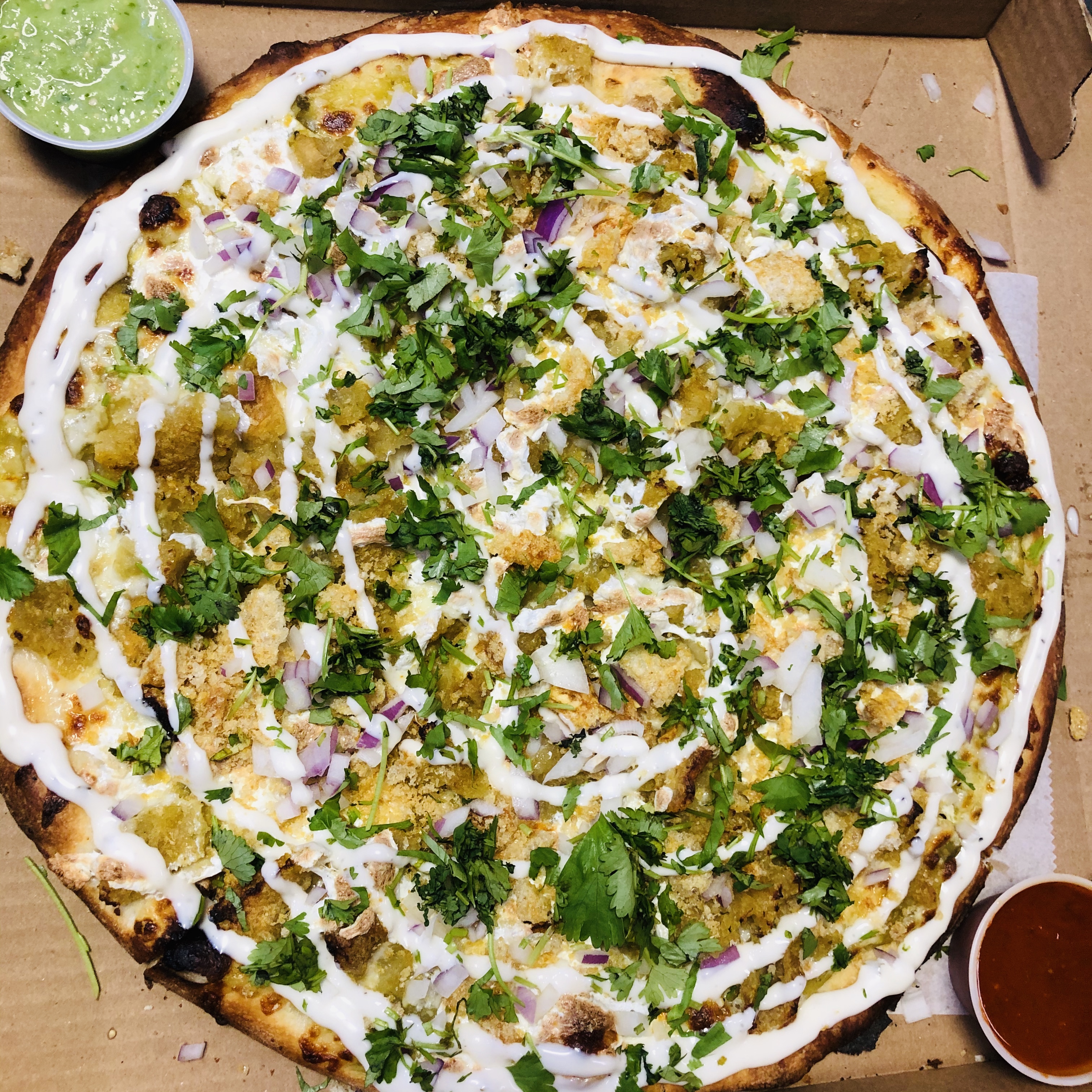 Order Ranchero Oaxacaqueño Pizza food online from Chiquita Pizzeria store, Philadelphia on bringmethat.com