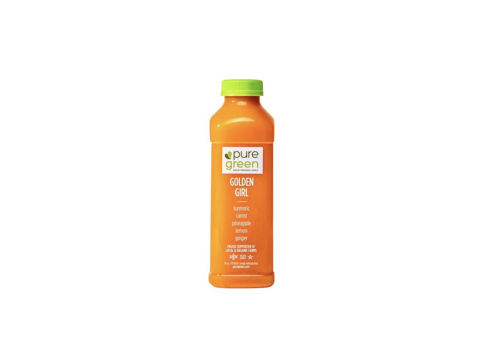 Order Golden Girl, Cold Pressed Juice (Anti Inflammatory) food online from Pure Green store, Brooklyn on bringmethat.com