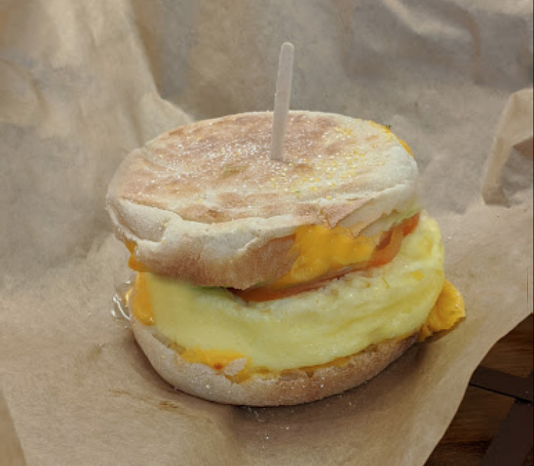 Order Tomato and Egg English Muffin food online from La Matcha Cafe store, Burlingame on bringmethat.com