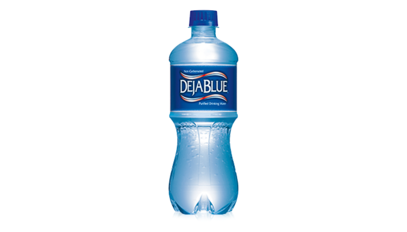 Order Deja Blue Purified Drinking Water Non-Carbonated 33.8 oz Bottle food online from Village Liquor store, Lancaster on bringmethat.com
