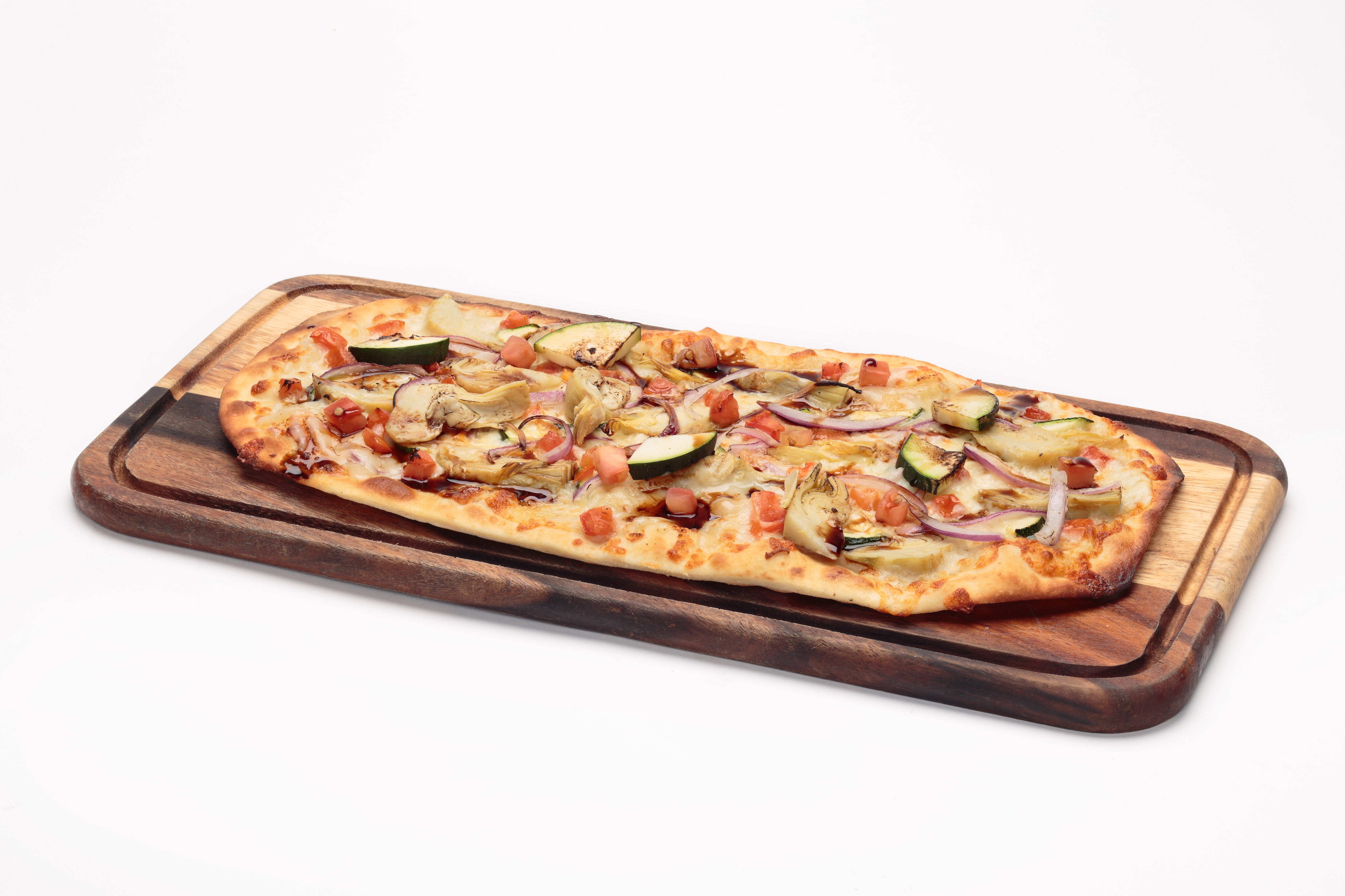 Order Roasted Veggie Flatbread food online from Oggi's Pizza and Brewing Co. - Apple Valley store, Apple Valley on bringmethat.com