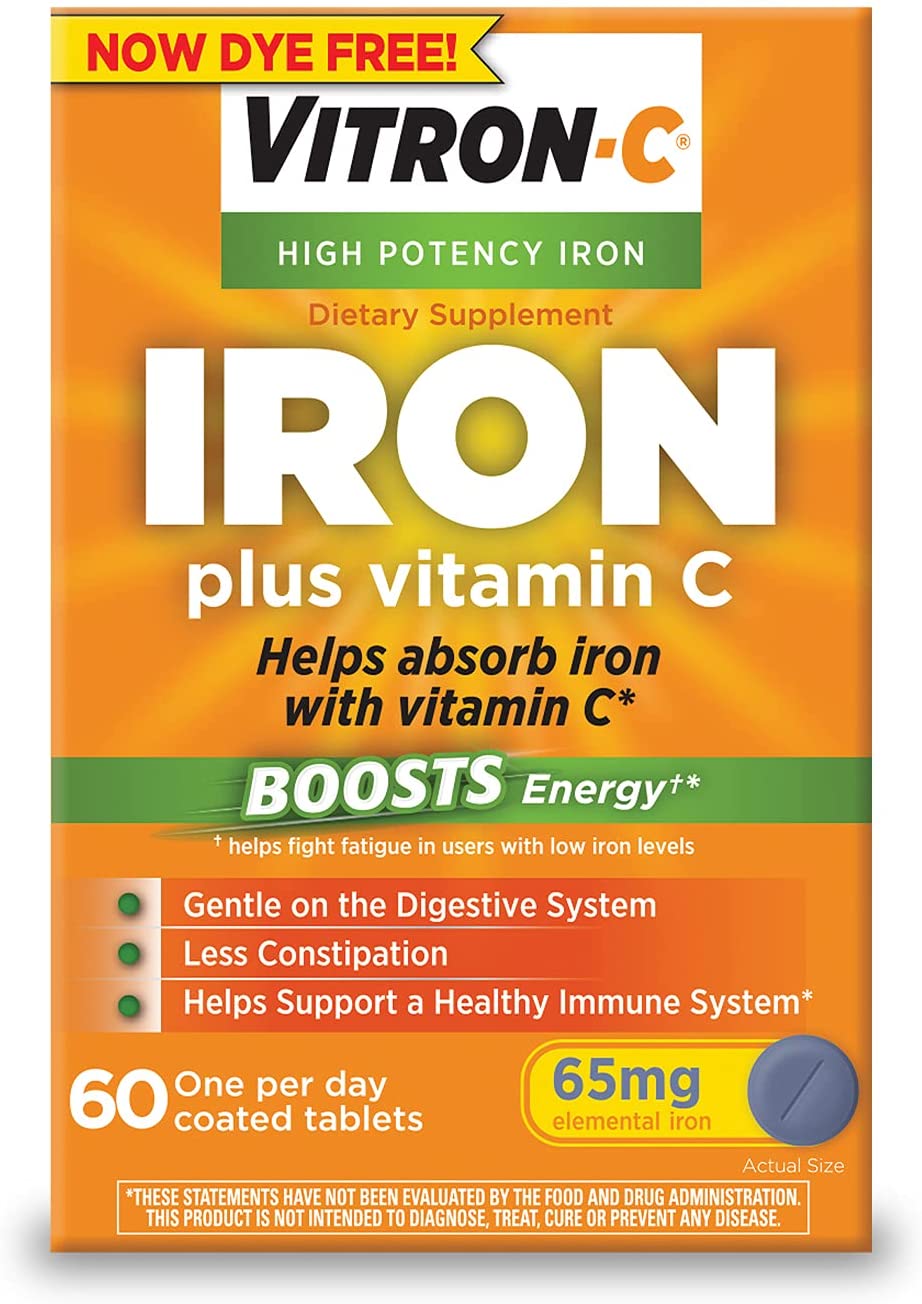 Order Vitron-C High Potency Iron Plus Vitamin C Coated Tablets - 60 ct food online from Rite Aid store, Aston on bringmethat.com